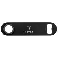 Monogrammed elegant modern masculine name black