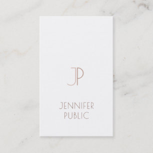 Monogrammed Elegant Plain Modern Trendy Design Business Card