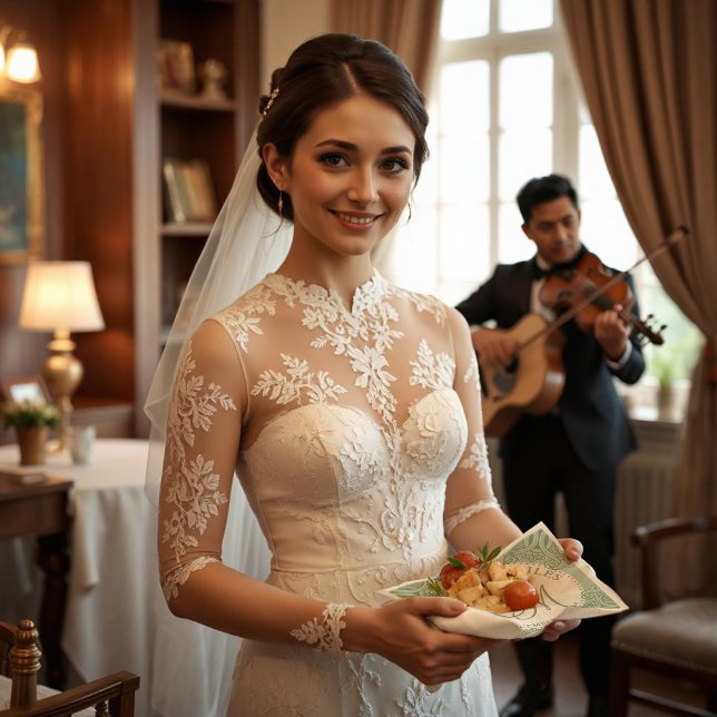 Monogrammed Emerald & Sand Wedding  Napkin (Creator Uploaded)