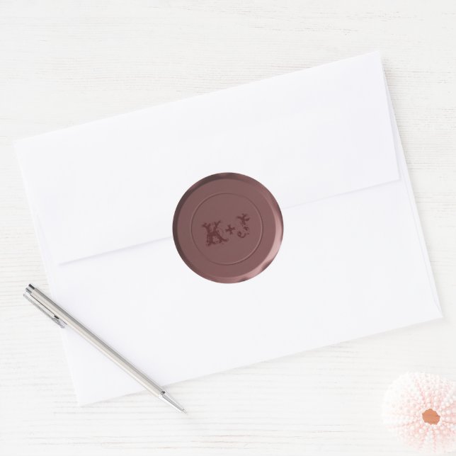 Monogrammed Envelope Seal - Blushing Champagne (Envelope)