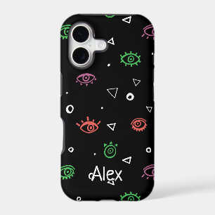 Monogrammed Evil Eye Pattern Add First Name