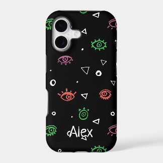 Monogrammed Evil Eye Pattern Add First Name