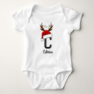 Monogrammed Family Christmas Matching Outfits Baby Bodysuit
