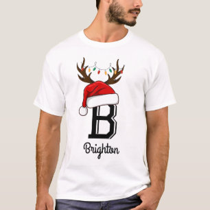 Monogrammed Family Christmas  Matching Outfits T-Shirt