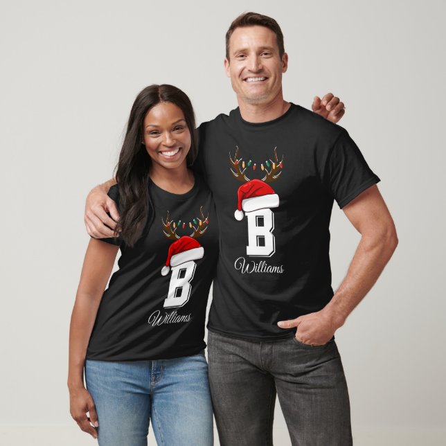 Monogrammed Family Christmas Matching Outfits T-Shirt (Unisex)