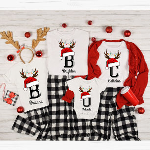 Monogrammed Family Christmas  Matching Outfits T-Shirt