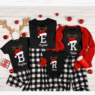 Monogrammed Family Christmas  Matching Outfits T-Shirt