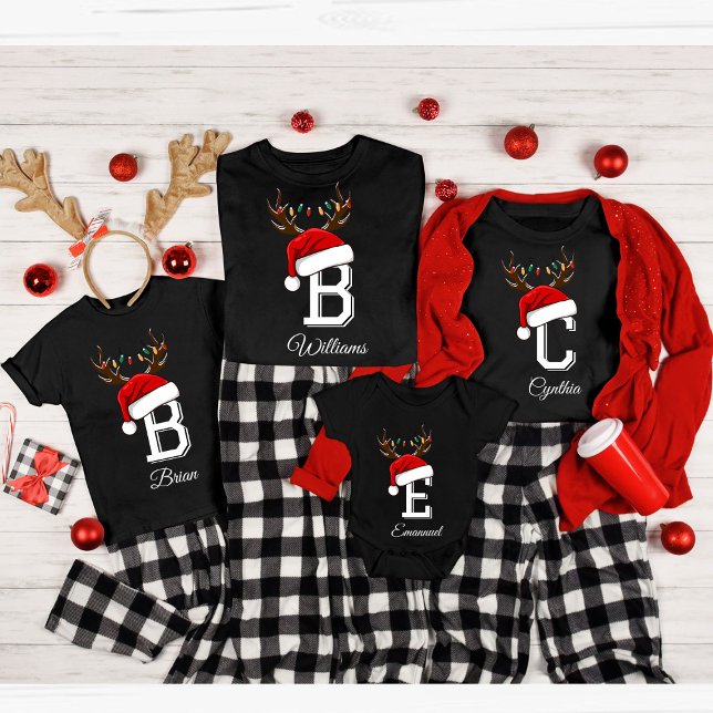 Monogrammed Family Christmas Matching Outfits T-Shirt (Creator Uploaded)