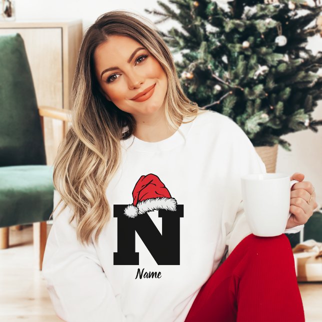 Monogrammed Family Christmas Personalise With Name Sweatshirt (Creator Uploaded)
