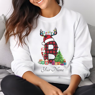Monogrammed Family Christmas Personalise With Name T-Shirt