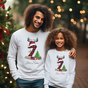 Monogrammed Family Christmas Personalise With Name T-Shirt