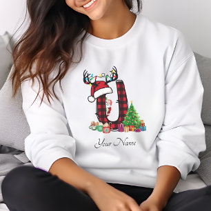 Monogrammed Family Christmas Personalise With Name T-Shirt