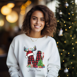 Monogrammed Family Christmas Personalise With Name T-Shirt