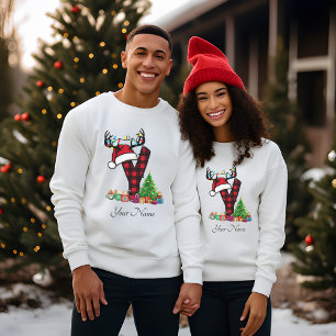 Monogrammed Family Christmas Personalise With Name T-Shirt