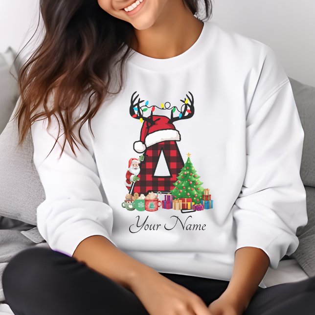 Monogrammed Family Christmas Personalise With Name T-Shirt (Creator Uploaded)