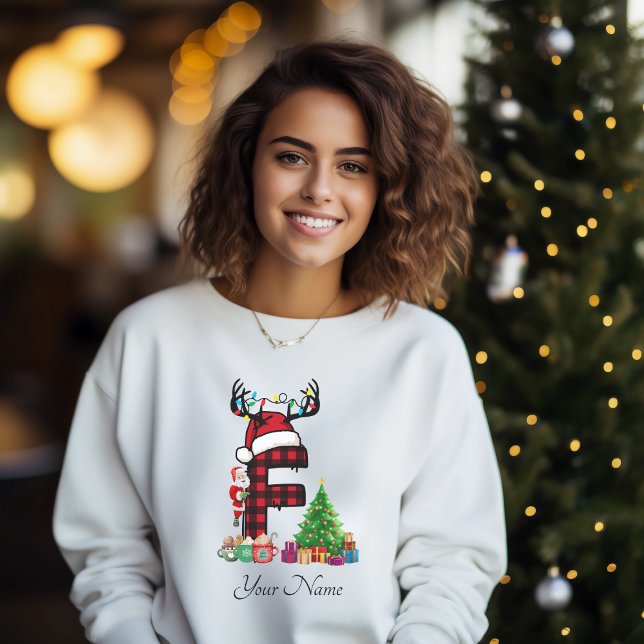 Monogrammed Family Christmas Personalise With Name T-Shirt (Creator Uploaded)