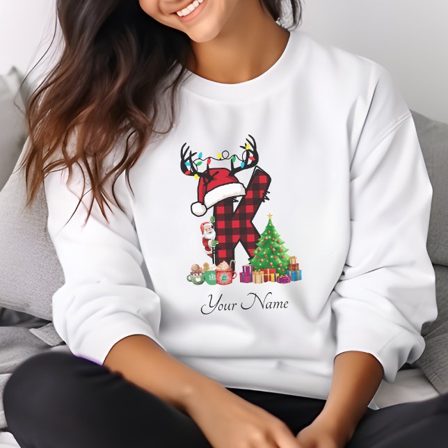 Monogrammed Family Christmas Personalise With Name T-Shirt (Creator Uploaded)