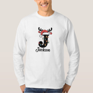 Monogrammed Family Christmas  Personalised Holiday T-Shirt