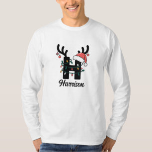 Monogrammed Family Christmas  Personalised Holiday T-Shirt