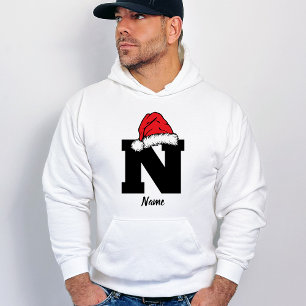 Monogrammed Family Christmas Personalize With Name Hoodie