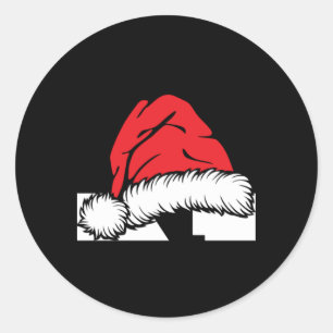 Monogrammed Family Christmas With Name T Shirt Classic Round Sticker