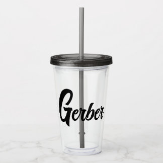 Monogrammed Family Name Acrylic Tumbler