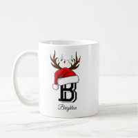 Monogrammed Family Name Santa Claus Christmas