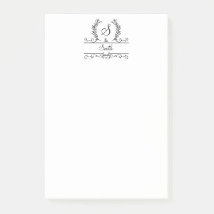 Monogrammed Family Name Script  Post-it Notes