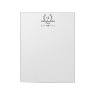 Monogrammed Family Name Script Stationary Notepad
