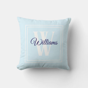 Monogrammed Family name Throw Pillow