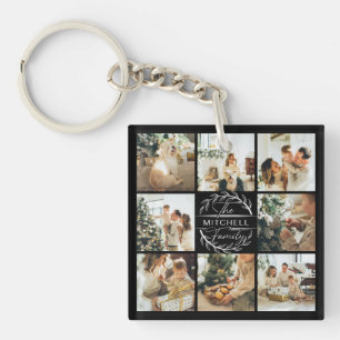 Monogrammed Family Photo Collage Monogram Gift K Key Ring