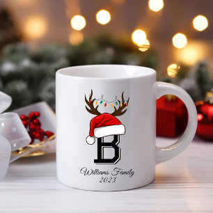 Monogrammed Family Santa Claus Christmas  Coffee Mug