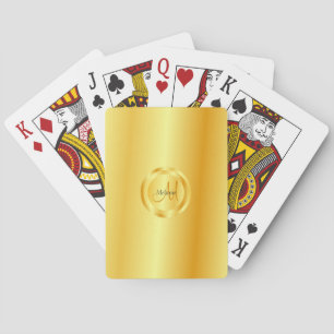Monogrammed Faux Gold Elegant Modern Trendy Playing Cards