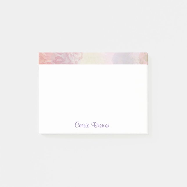 Monogrammed Floral Post-It Notes (Front)