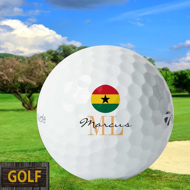 Monogrammed Ghanian Flag & Ghana Golf Balls (Creator Uploaded)