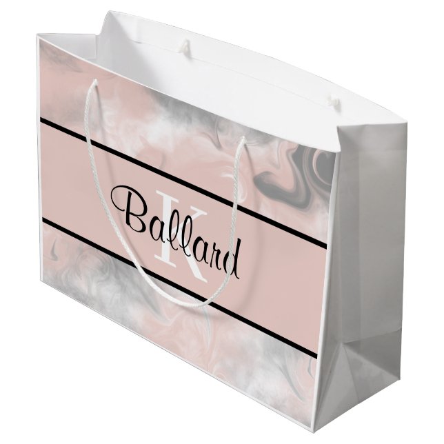 Monogrammed Gift Bag (Back Angled)