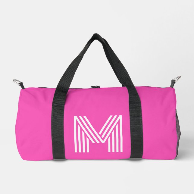 Monogrammed Gift – Personalised with Initial M Duffle Bag (Front)