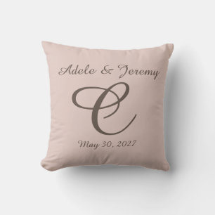 Monogrammed gift Throw Pillow