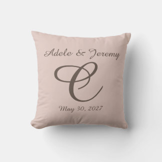 Monogrammed gift Throw Pillow