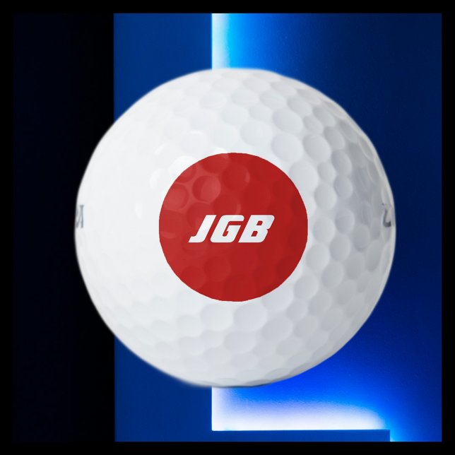 Monogrammed Golf Ball Choose Your Colour Backgroun (Creator Uploaded)