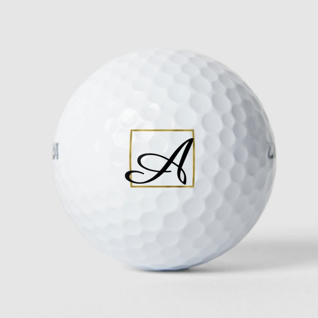 Monogrammed Golf Ball with First or Last Initial (Front)