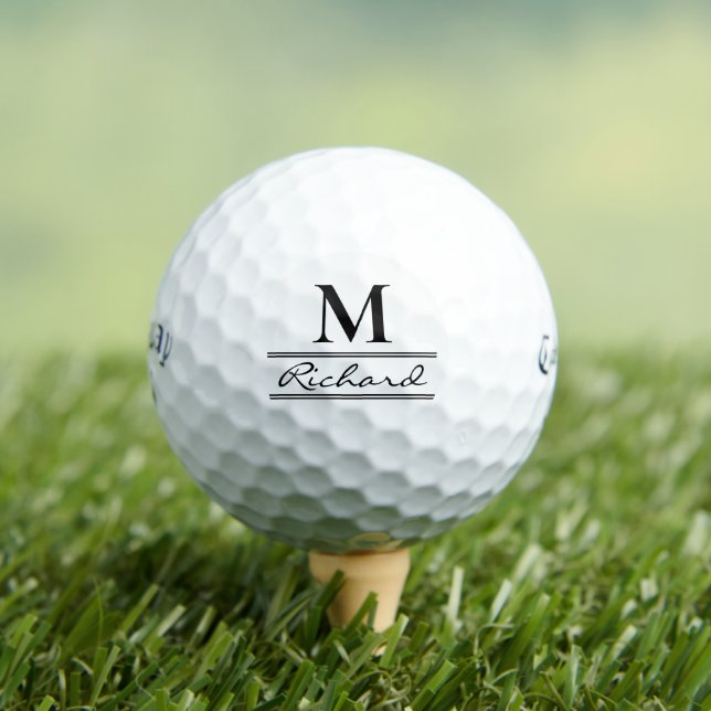 Monogrammed Golf Balls - Custom Logo/Name Designs (Insitu Tee)