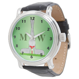 Monogrammed Golf Design Watch