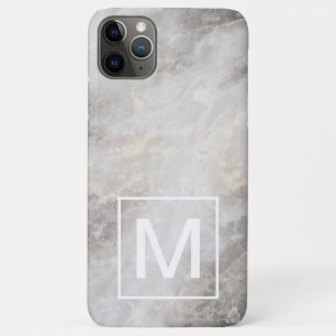 Monogrammed Grey Marble Texture Case-Mate iPhone Case