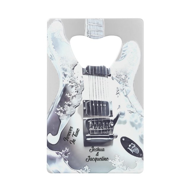 Monogrammed Guitar Bottle Opener (Front)