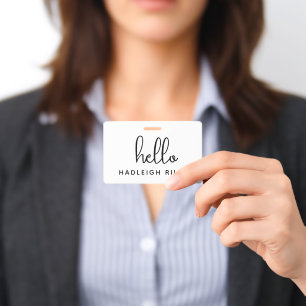 Monogrammed Hello Name ID Badge