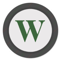 Monogrammed Holiday Envelope Seal Stickers w Text