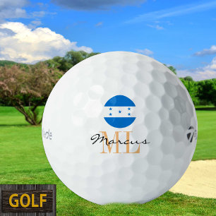 Monogrammed Honduras Flag & Honduras Golf Balls
