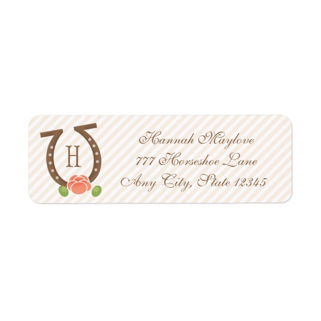 MONOGRAMMED HORSESHOE AND ROSE RETURN ADDRESS (Front)