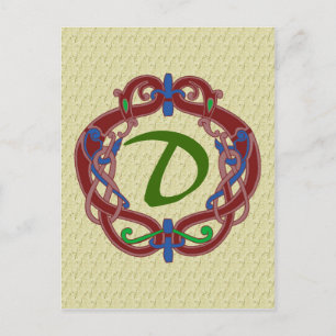 Monogrammed Initials Celtic Design Postcard